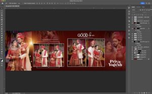 screenshot for wedding album design in photoshop 